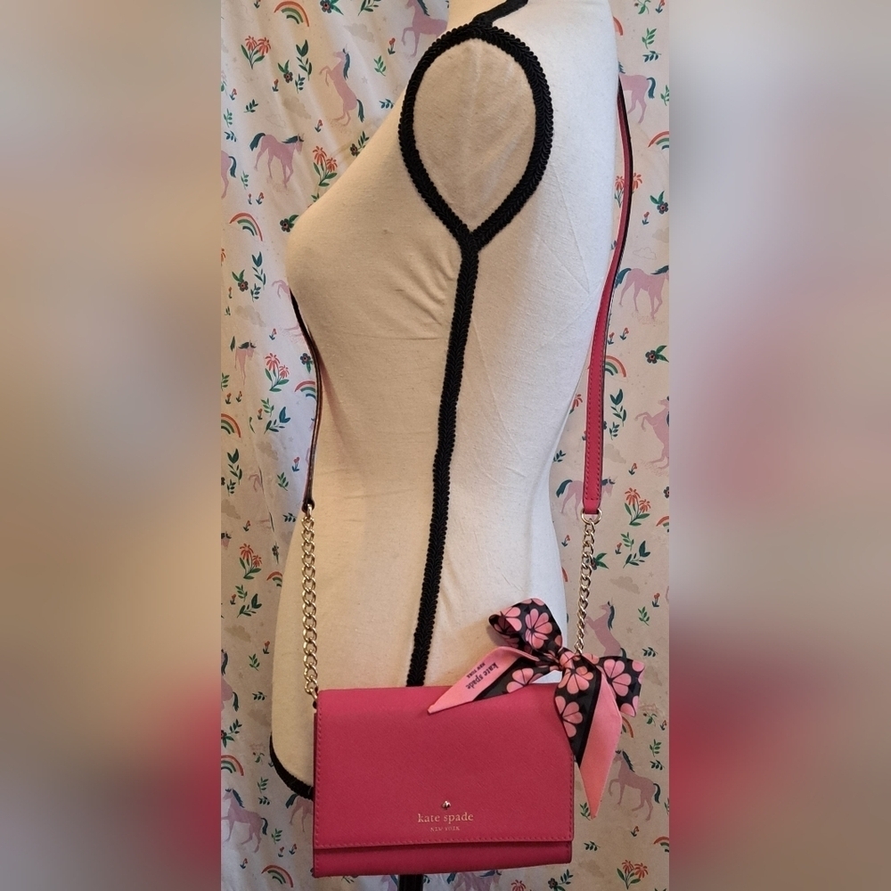 NWOT Kate Spade Cedar Street Pink Convertable Casual Clutch Purse Bag - Picture 3 of 10